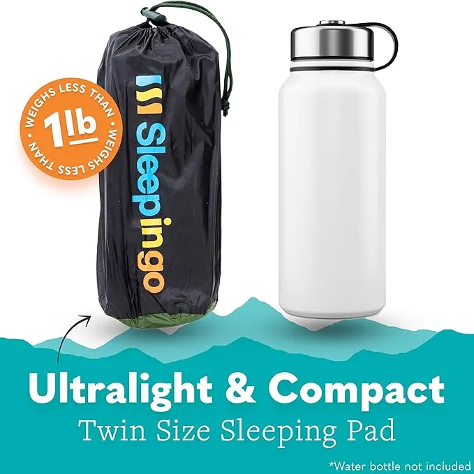 Large Sleeping Pad for Camping - Ultralight Sleeping Mat for Camping, Backpacking, Hiking - Lightweight, Inflatable & Compact Camping Air Mattress - Backpacking Sleeping Pad - Sleep Pad, 2pk