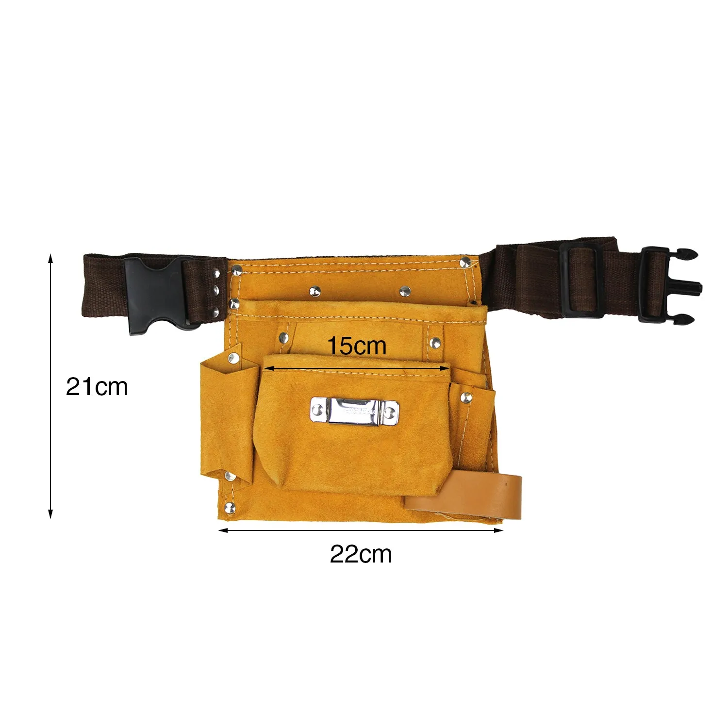 Leather Tool Belt Nail Pouch Bag Holder Apron Carpenter Electrician 8/14 Pocket