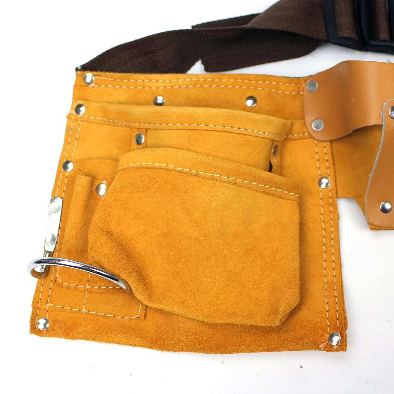 Leather Tool Belt Nail Pouch Bag Holder Apron Carpenter Electrician 8/14 Pocket