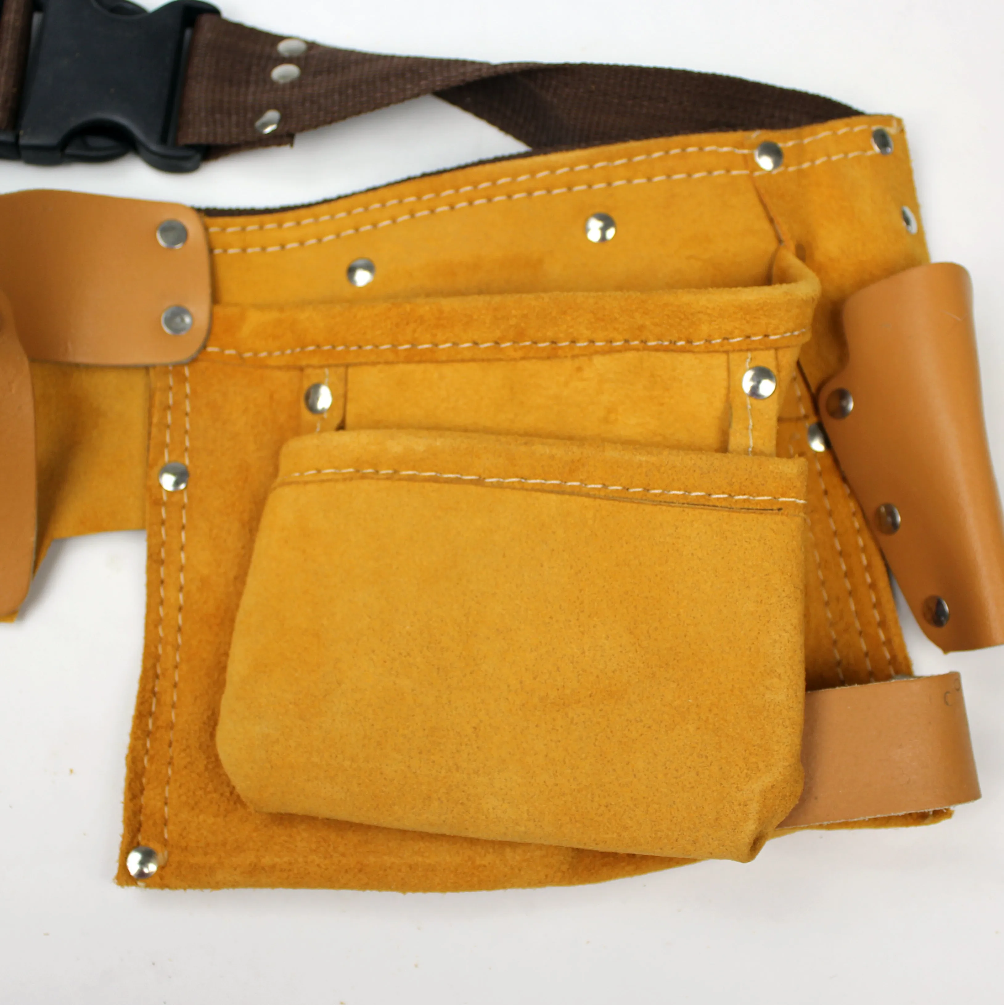 Leather Tool Belt Nail Pouch Bag Holder Apron Carpenter Electrician 8/14 Pocket