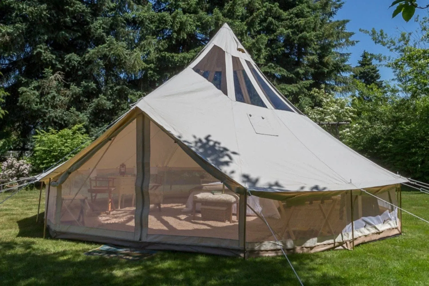 Life inTents Stella™ Stargazing 360 View Canvas Bell Tent 20' (6 Meters)