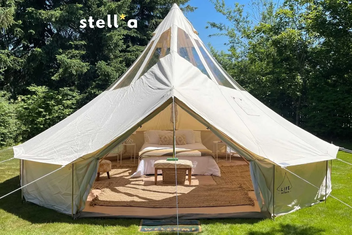Life inTents Stella™ Stargazing 360 View Canvas Bell Tent 20' (6 Meters)