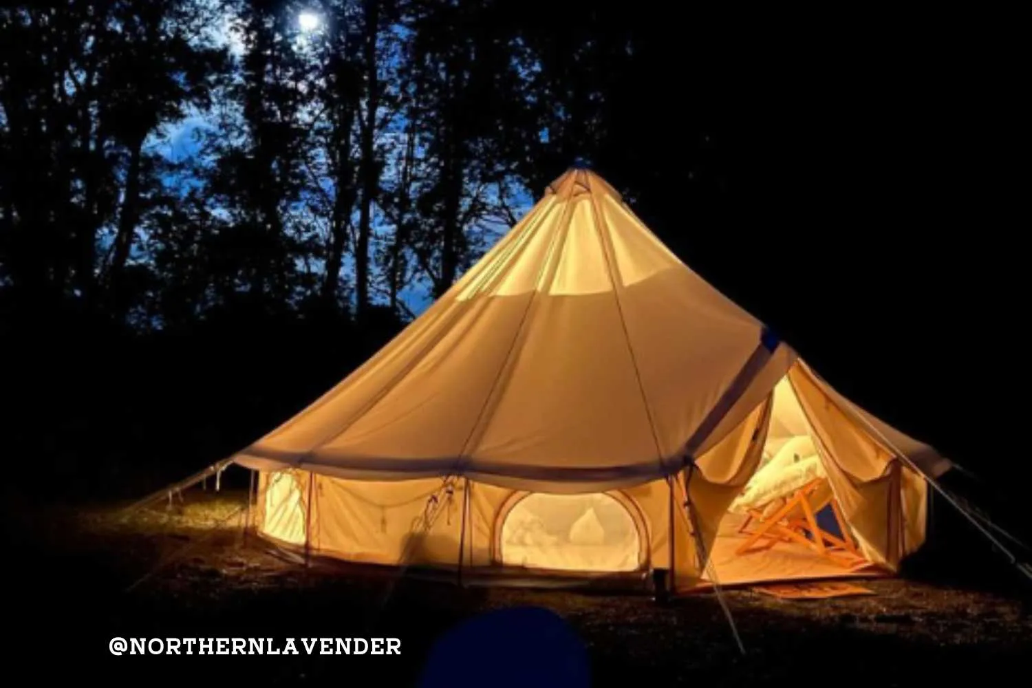 Life inTents Stella™ Stargazing 360 View Canvas Bell Tent 20' (6 Meters)