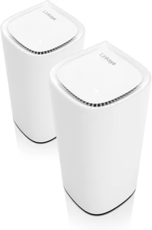 Linksys Velop Pro 6E WiFi Mesh System | Two Cognitive Mesh Tri-Band routers with 5.4 Gbps (AXE5400) Speed | Whole Home Coverage up to 6,000 sq ft | Connect 200  Devices | 2Pk MXEC622 | 2023 Release