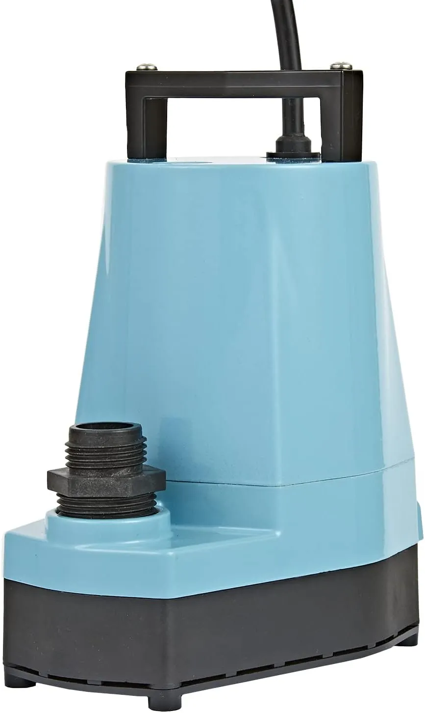 Little Giant 5-MSP 115-Volt, 1/6 HP, 1500 GPH, Aluminum Manual Utility Pump, 25-Ft. Cord, Blue 505712