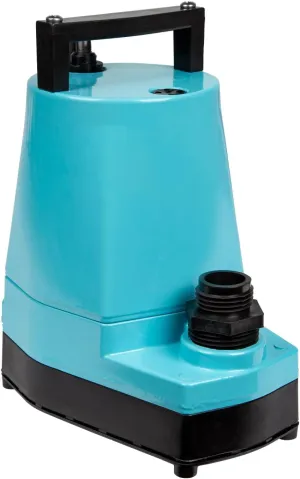 Little Giant 5-MSP 115-Volt, 1/6 HP, 1500 GPH, Aluminum Manual Utility Pump, 25-Ft. Cord, Blue 505712