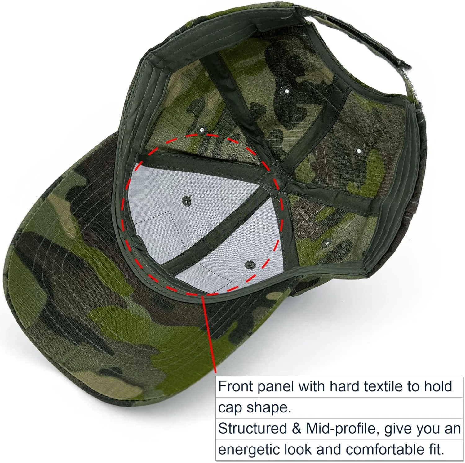 Loneshark Tactical Military Mens Camo Baseball Hat with American Flag Skull Patch Patriotic Operator Camouflage Cap for Women