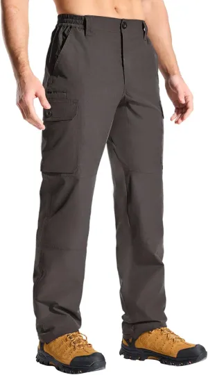 LOOGU Camo Hunting Pants for Men Water-Resistant Quiet & Matte Turkey Hunting Camo Pants for Men with 6 Pockets