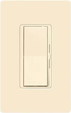 Lutron Diva LED  Dimmer for Dimmable LED, Halogen and Incandescent Bulbs with Wallplate | 150W/Single-Pole or 3-Way | DVWCL-153PH-LA | Light Almond