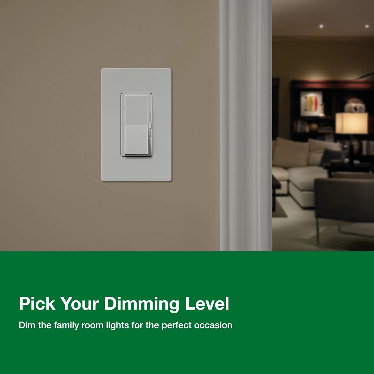 Lutron Diva LED  Dimmer Switch for Dimmable LED, Halogen and Incandescent Bulbs, 150 Watt, Single-Pole or 3-Way, DVCL-153P-GR, Gray