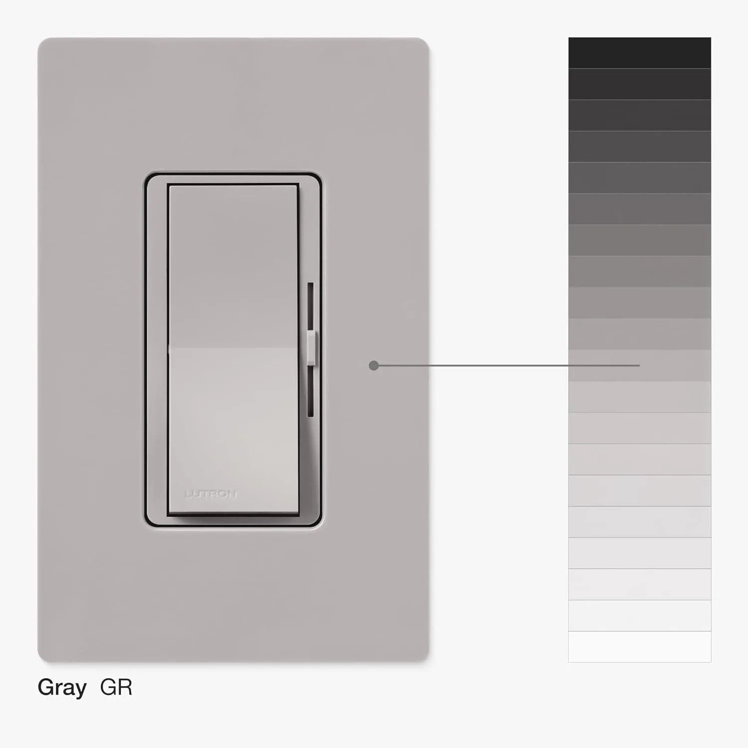 Lutron Diva LED  Dimmer Switch for Dimmable LED, Halogen and Incandescent Bulbs, 150 Watt, Single-Pole or 3-Way, DVCL-153P-GR, Gray