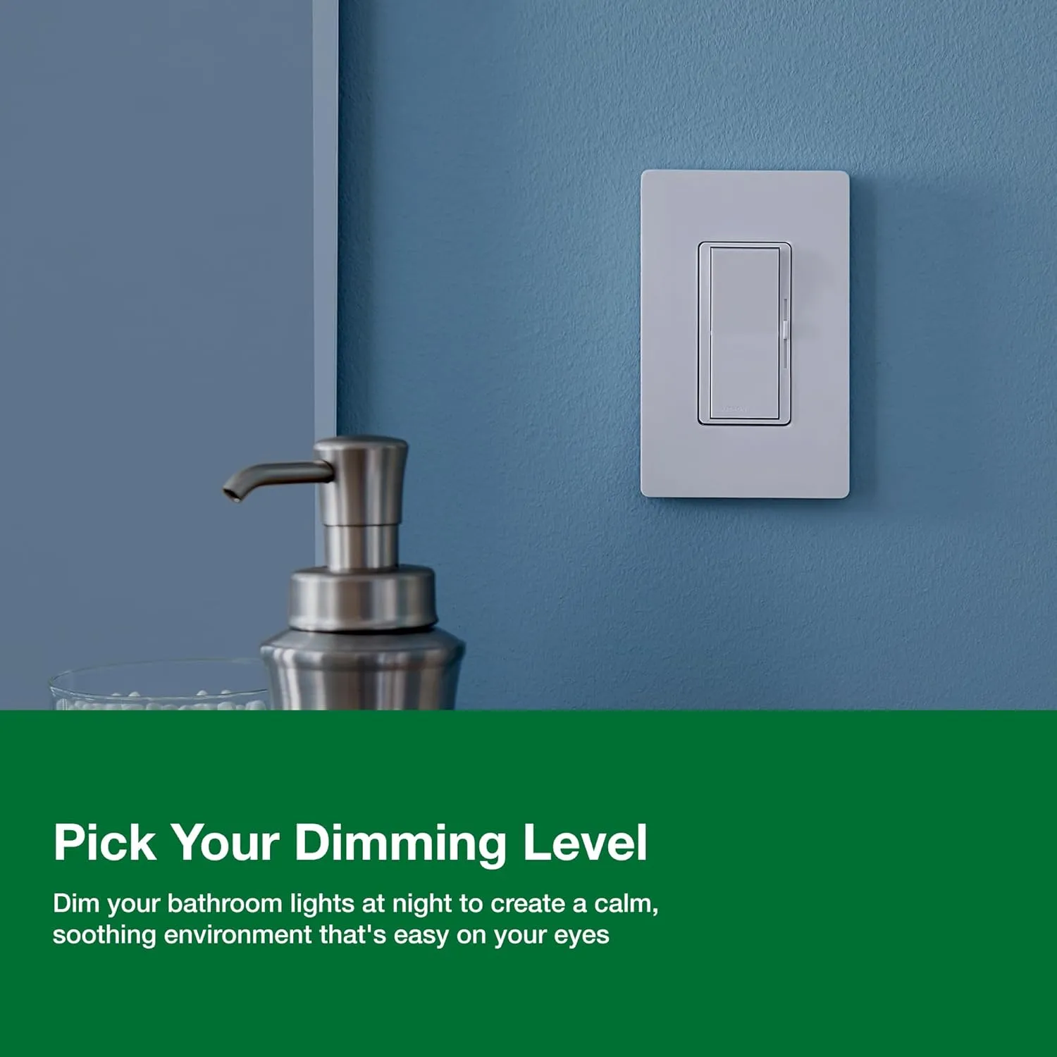 Lutron Diva LED  Dimmer Switch for Dimmable LED, Halogen and Incandescent Bulbs, 150 Watt, Single-Pole or 3-Way, DVCL-153P-GR, Gray