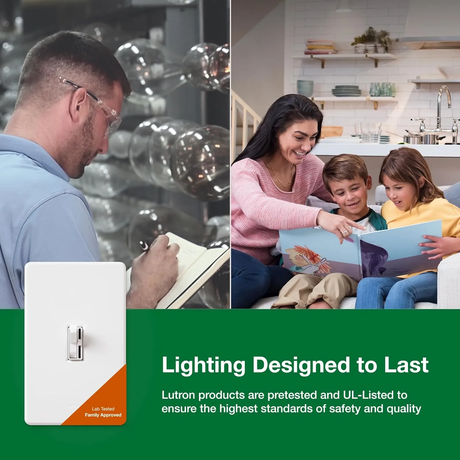 Lutron Toggler LED  Dimmer Switch for Dimmable LED, Halogen and Incandescent Bulbs, 150 Watt, Single-Pole or 3-Way, TGCL-153PH-WH, White