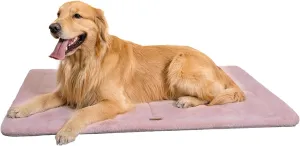 Made4Pets Dog Crate Pad Bed for Large Dogs, Washable & Reversible, Anti-Slip Kennel Mat for Cozy Sleeping, Soft Fluffy Dog Bed for Indoor & Outdoor Use, 41"x29", Pink