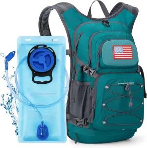 Maelstrom Hydration Backpack, Hiking Backpack with 2L/3L Water Bladder, High Flow Bite Valve Water Backpack Lightweight