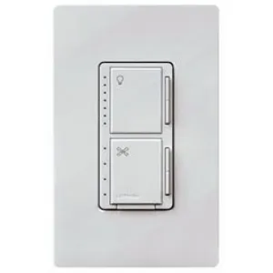 Maestro Compact Fluorescent & LED Fan/Light Control With Dimmer Switch, Single Pole, White