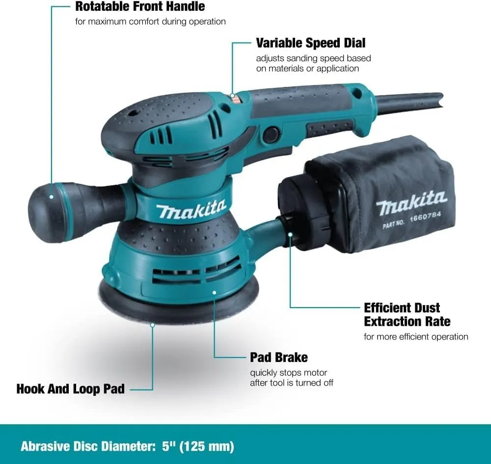 Makita BO5041K 5" Random Orbit Sander