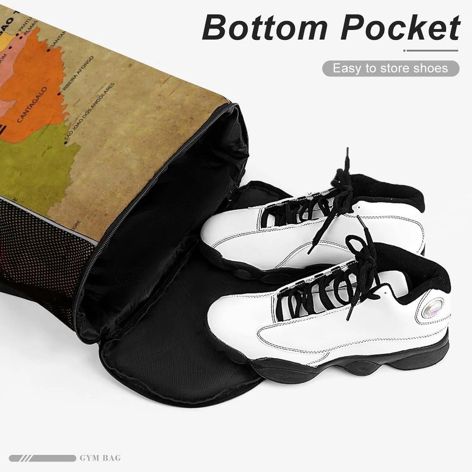 Map of South Africa Storage Bag Drawstring Sports Pocket Backpack, Shoe Bags, Multi-Function Bags