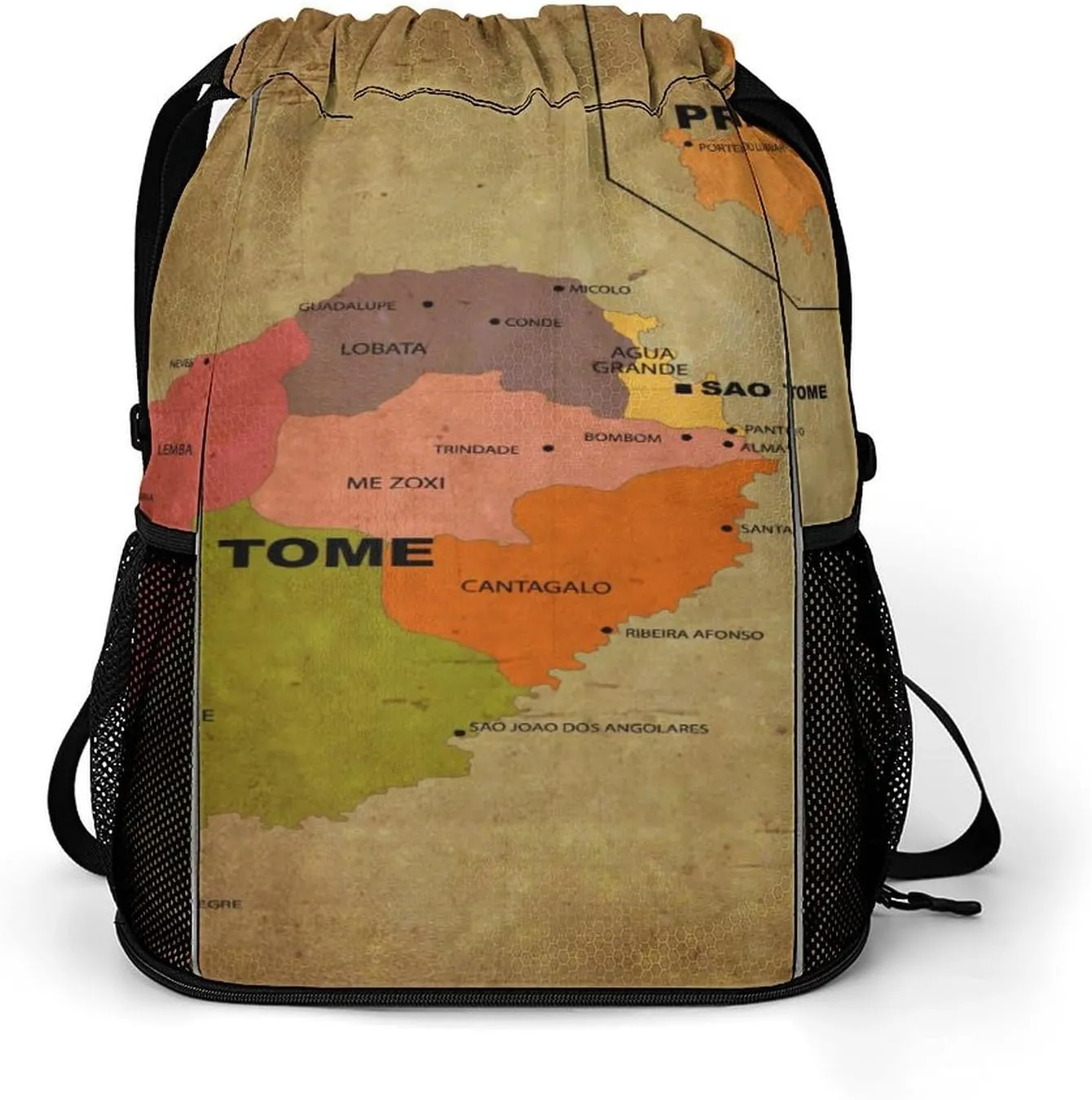 Map of South Africa Storage Bag Drawstring Sports Pocket Backpack, Shoe Bags, Multi-Function Bags