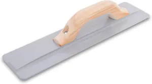 MARSHALLTOWN’s “The Hog” Magnesium Hand Float, 20 X 3-3/4 Inch, Wider Blade, Wood Handle, Covers More Surface Area, Air Entrained Concrete, Made in USA, 740