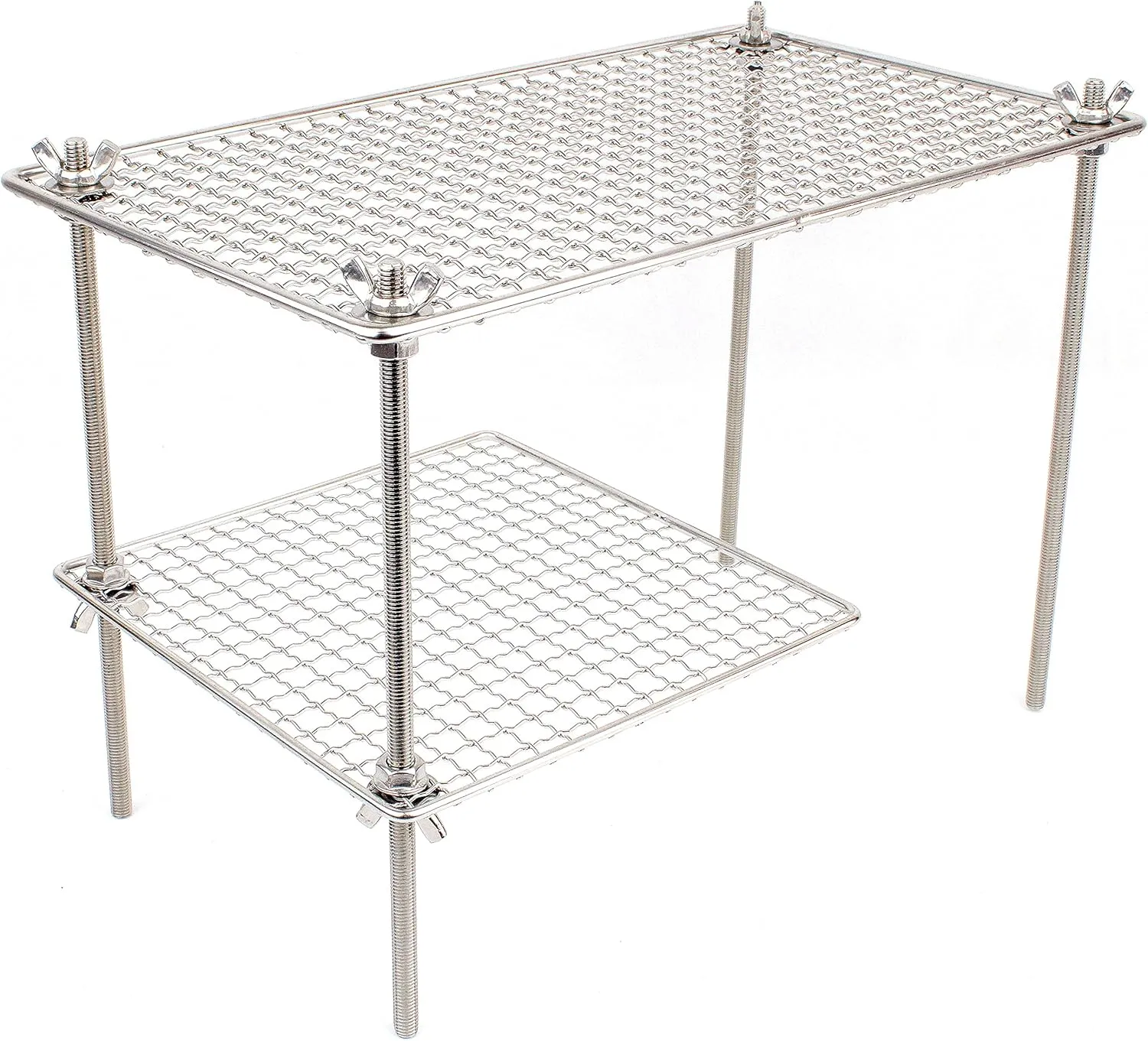 Mastiff Gears® Bushcraft Grill Grate, Multi-Use 3D Welded 304 (18/8) Stainless Steel High Strength Mesh Campfire Grill, FDA Compliant, for Camping, Backpacking, Hunting & Fishing (Over Fire)
