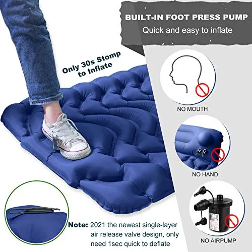 MEETPEAK Extra Thickness 4 Inch Inflatable Camping Sleeping Mat