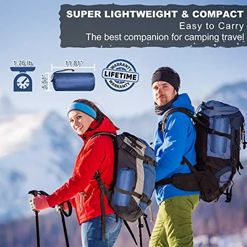 MEETPEAK Extra Thickness 4 Inch Inflatable Camping Sleeping Mat