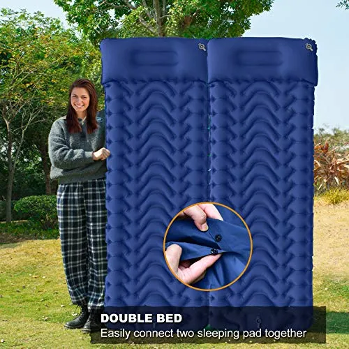 MEETPEAK Extra Thickness 4 Inch Inflatable Camping Sleeping Mat