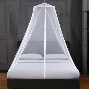 Mengersi Mosquito Net Bed Canopy with Zipper,Extra Large Universal Mosquito Neting for Bed Single-King Size Camping Travel,Quick Easy Installation,White