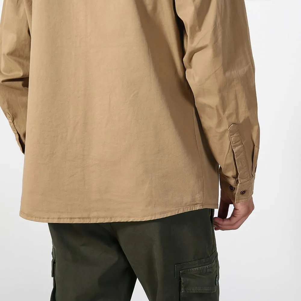 Men's Button Down Work Shirts Relaxed Fit Cotton Multi Pockets Long Sleeves Shirts