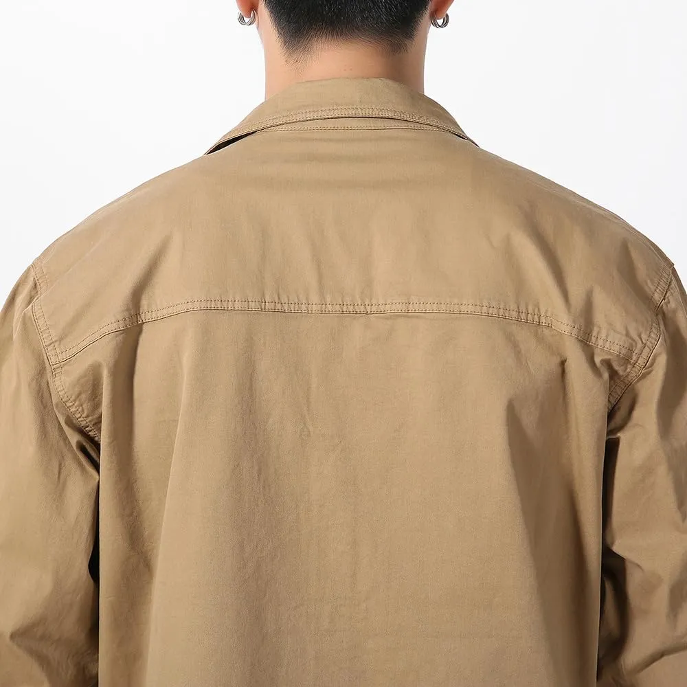 Men's Button Down Work Shirts Relaxed Fit Cotton Multi Pockets Long Sleeves Shirts