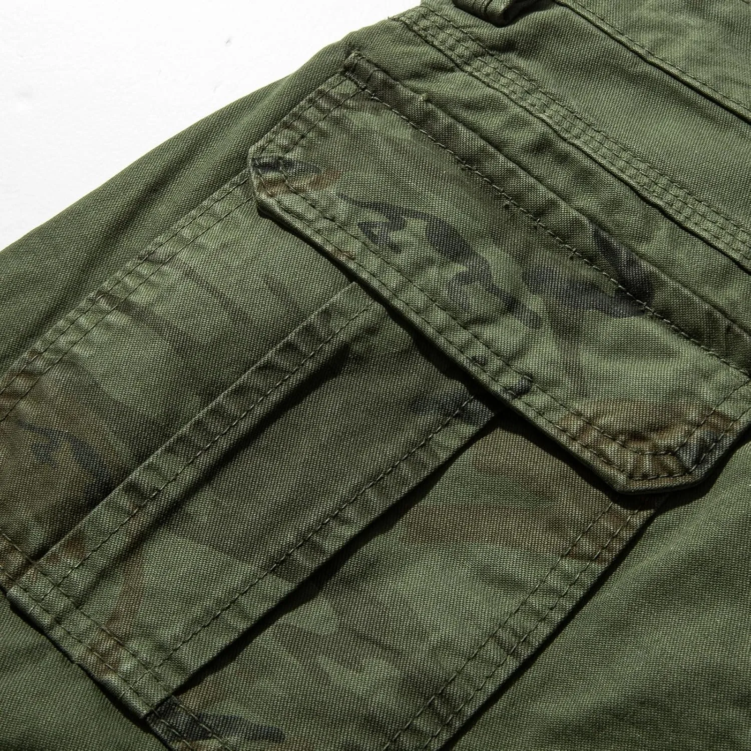 Men's Camo Cargo Shorts Relaxed Fit Multi-Pocket Outdoor Camouflage Cargo Shorts Cotton Belt not Included