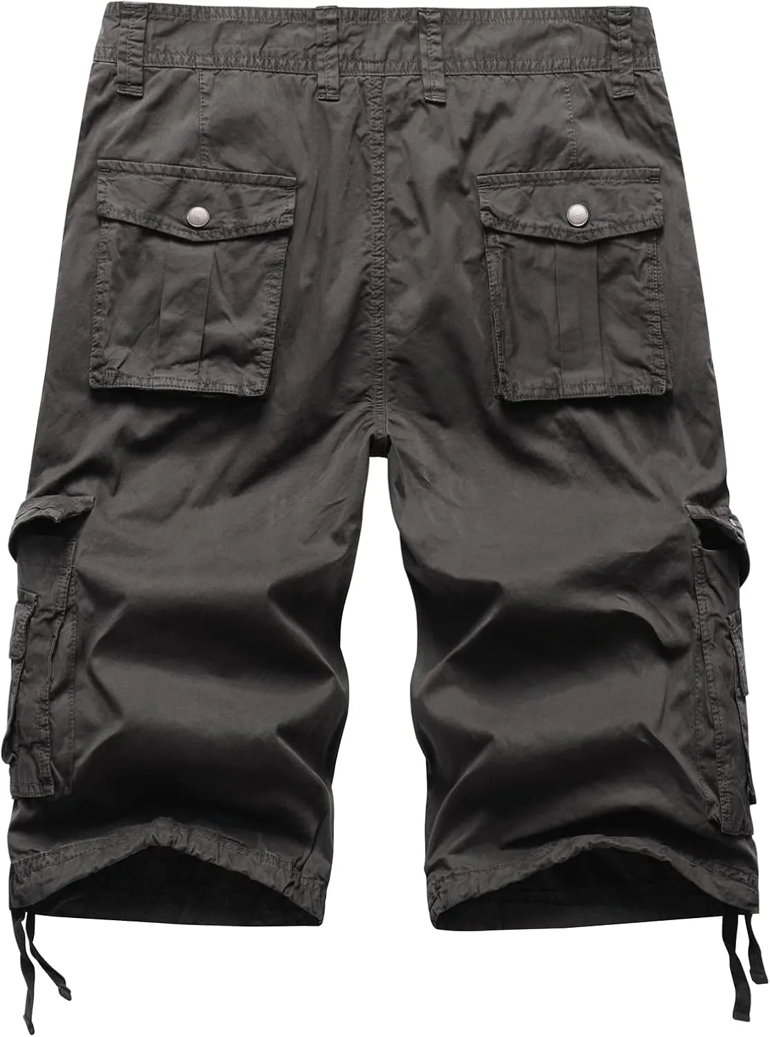 Mens Cargo Shorts Twill Cotton Multi Pocket Relaxed Fit Below Knee Camo Cargo Shorts for Men