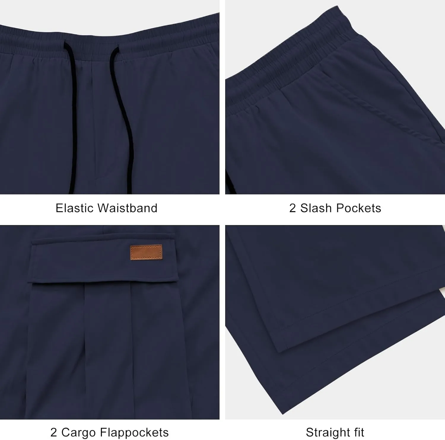 Men's Casual Cargo Sweatpants Waist Drawstring Joggers Tactical Loose Fit Pants for Men with Multi Pockets
