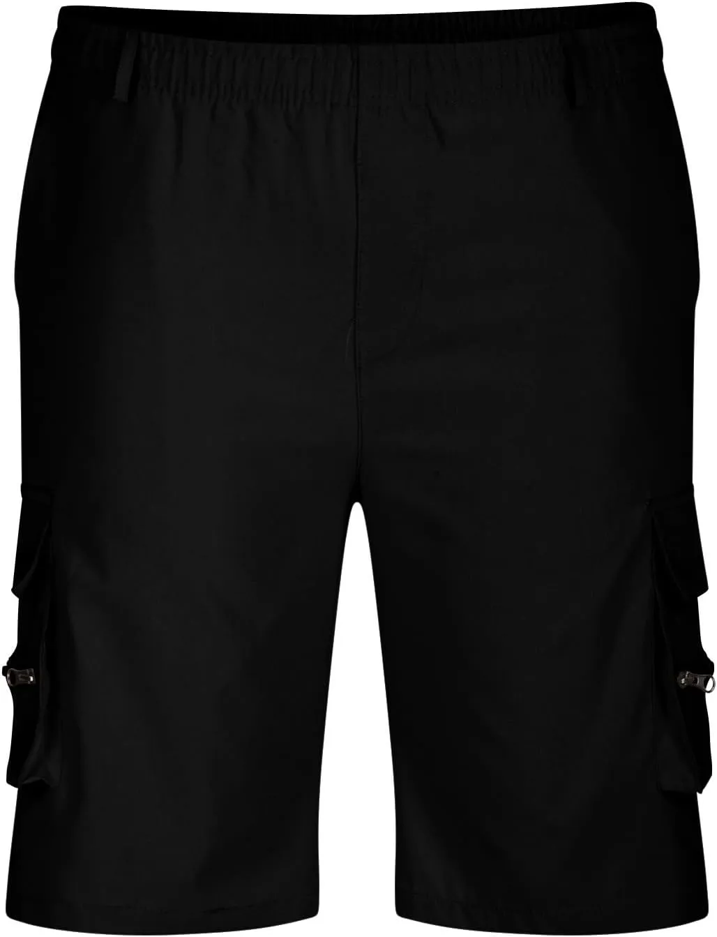 Men's Elastic Waist Shorts Drawstring Casual Outdoor Activities Cargo Shorts Baggy Work Short Pants with Multi Pocket