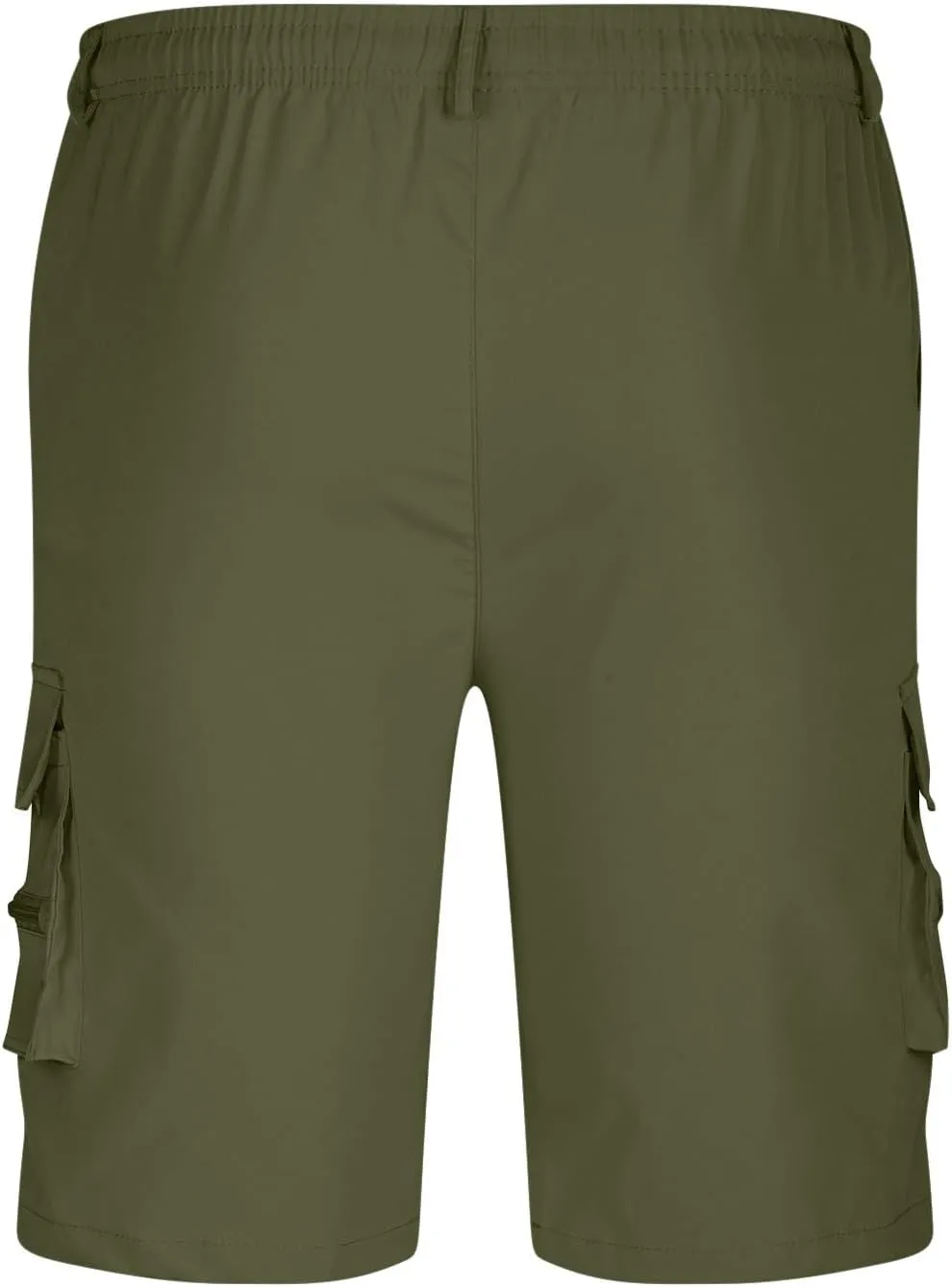 Men's Elastic Waist Shorts Drawstring Casual Outdoor Activities Cargo Shorts Baggy Work Short Pants with Multi Pocket
