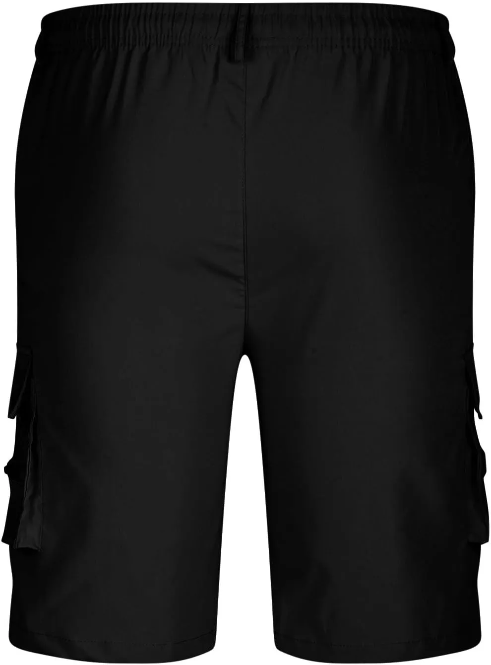 Men's Elastic Waist Shorts Drawstring Casual Outdoor Activities Cargo Shorts Baggy Work Short Pants with Multi Pocket