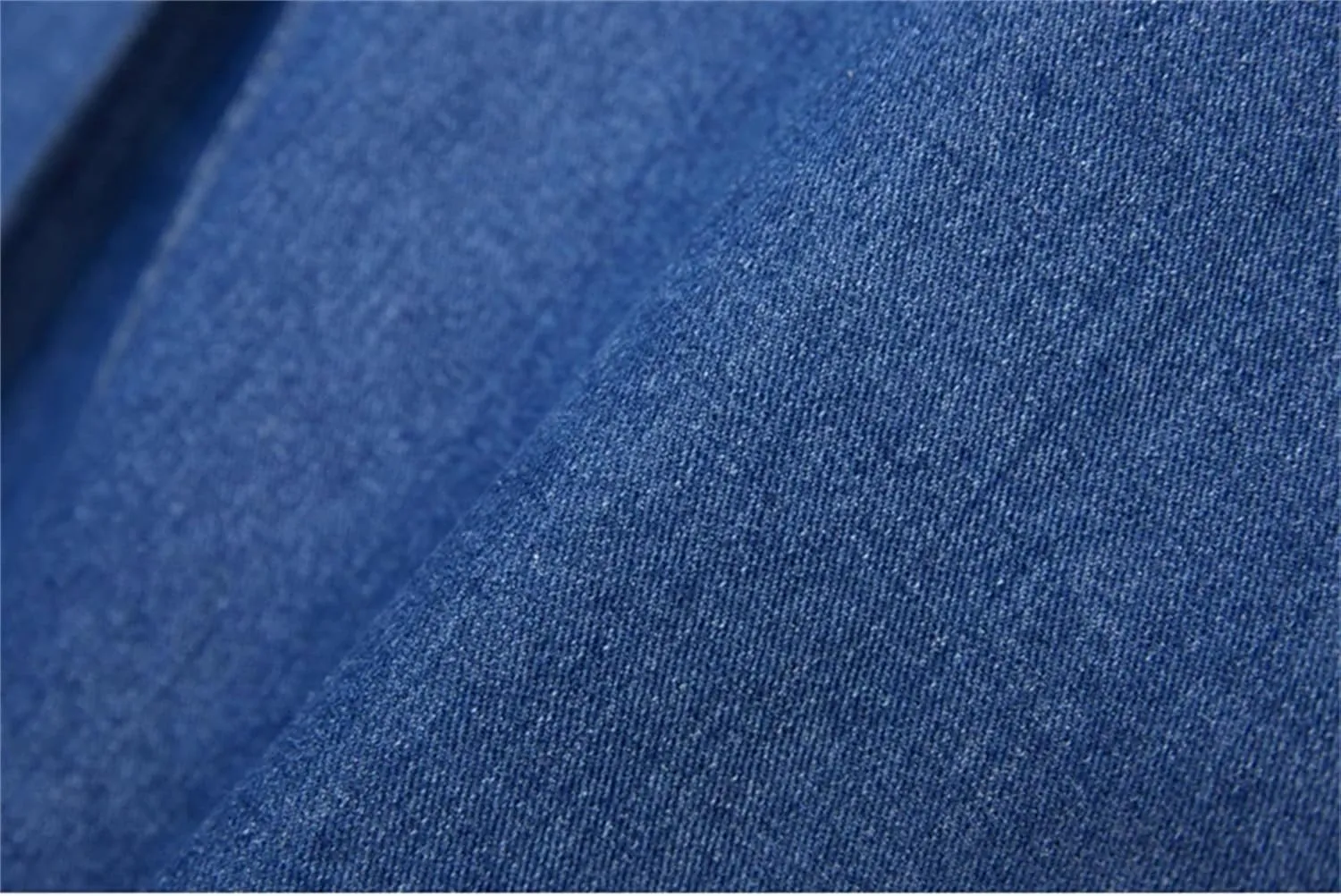 Men's Gradient Color Large Lapel Multi-Pocket Denim Jacket Classic Single-Breasted Aviator Trucker Denim Top