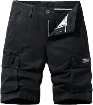 Men's Multi Pockets Cargo Shorts Summer Relaxed Fit Cotton Work Shorts