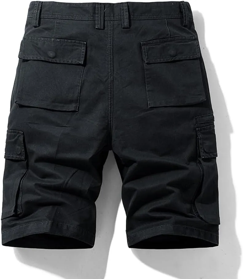 Men's Multi Pockets Cargo Shorts Summer Relaxed Fit Cotton Work Shorts