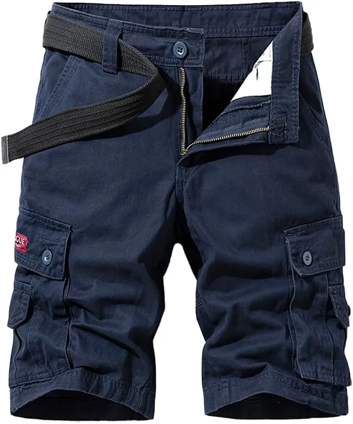 Men's Multi Pockets Cargo Shorts Summer Slim Fit Cotton Tactical Shorts