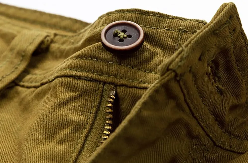 Men's Multi Pockets Military Cargo Shorts Summer Regular Fit Cotton Tactical Shorts