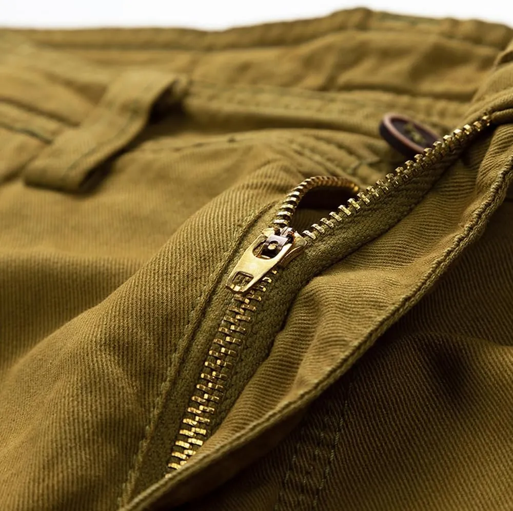 Men's Multi Pockets Military Cargo Shorts Summer Regular Fit Cotton Tactical Shorts