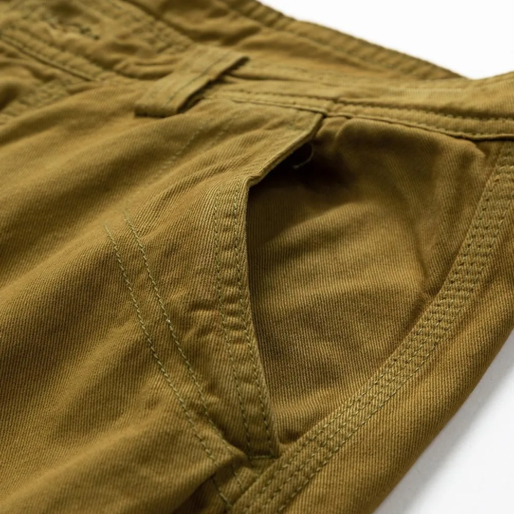 Men's Multi Pockets Military Cargo Shorts Summer Regular Fit Cotton Tactical Shorts