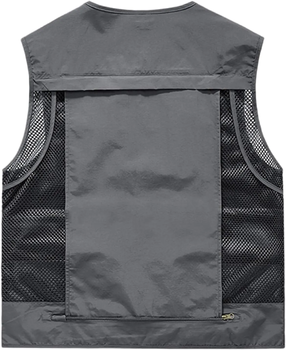Mens Outdoor Vest Breathable Quick-Dry Fishing Vest Camping Hiking Lightweight Vest with Multi-Pocket