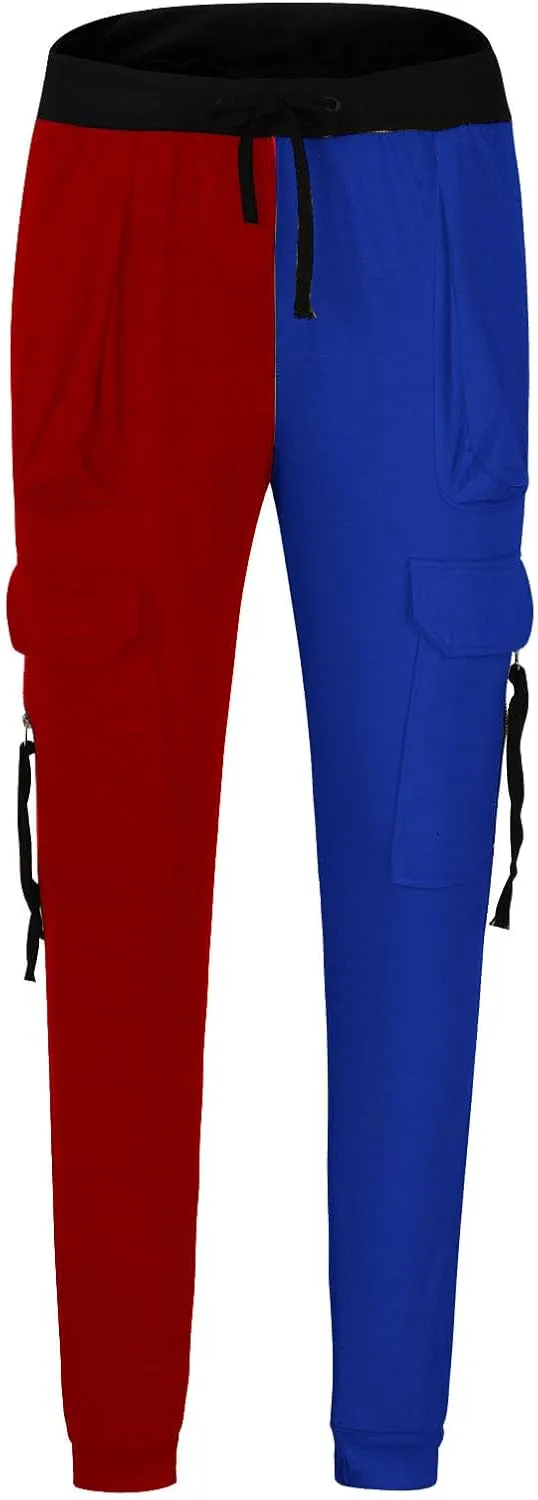 Mens Pants Drawstring Color Block Fashion Sports Joggers for Men Athletic Trendy 2025 Taperd Pants with Pocket