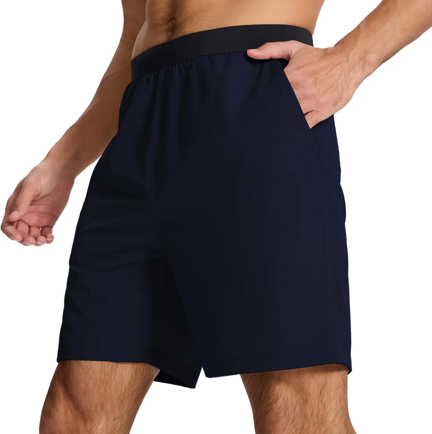 Men's Running Athletic Workout Gym Shorts Lightweight Quick Dry for Men Active with Hidden Zip Pocket