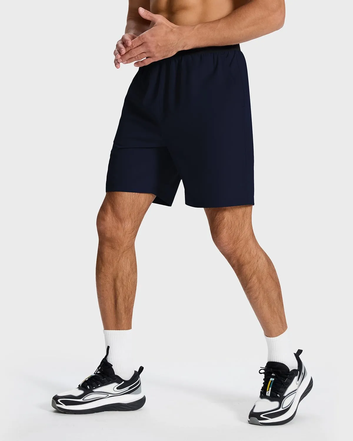 Men's Running Athletic Workout Gym Shorts Lightweight Quick Dry for Men Active with Hidden Zip Pocket