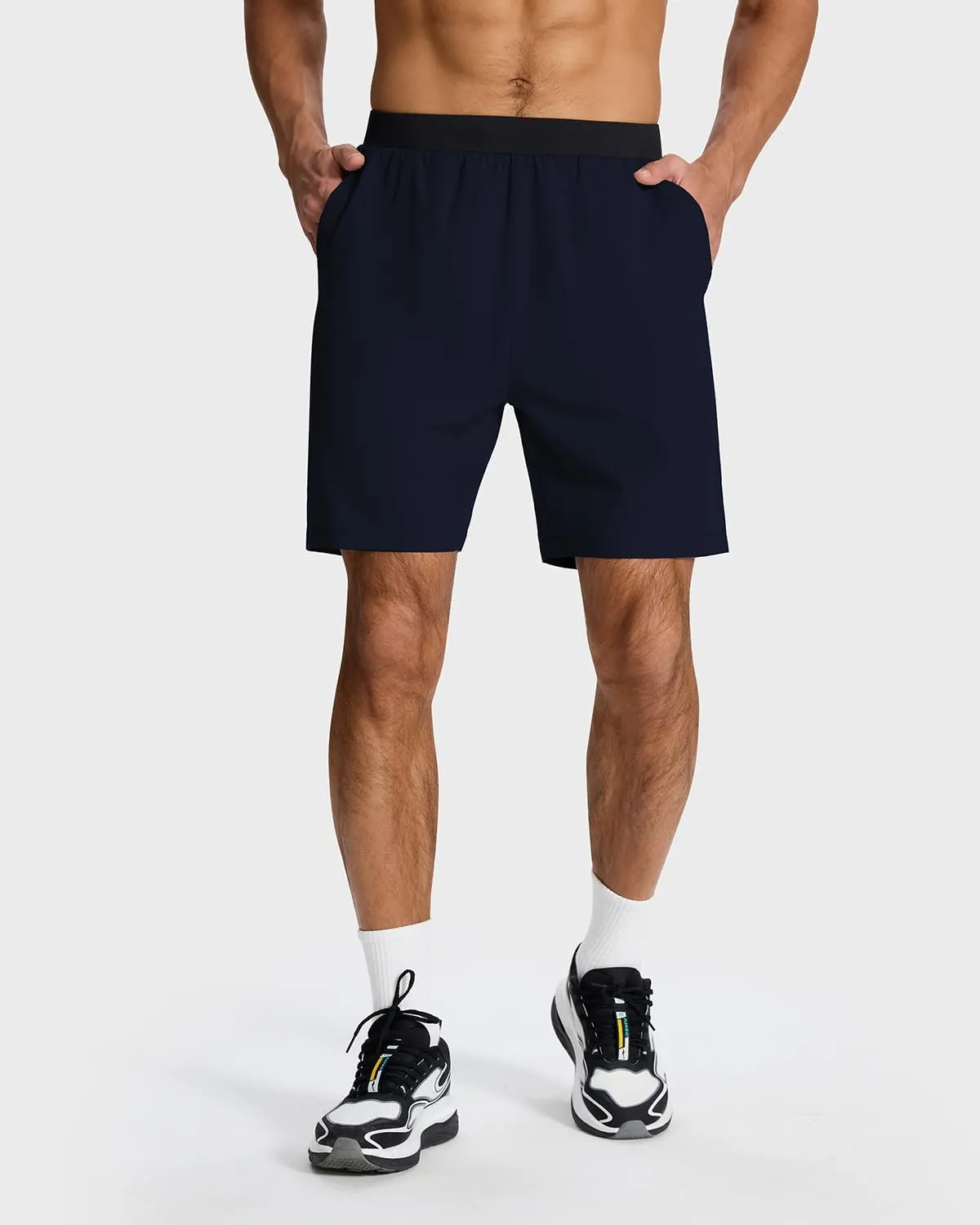 Men's Running Athletic Workout Gym Shorts Lightweight Quick Dry for Men Active with Hidden Zip Pocket