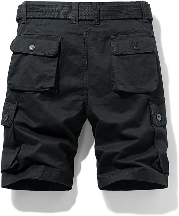 Men's Slim Fit Military Cargo Shorts Summer Multi Pockets Cotton Tactical Shorts